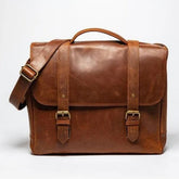 Coarse Leather Messenger 2.0 Saddle Brown