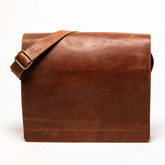 ARK Messenger Bag saddle Brown 16 inch