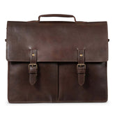 complete Leather Briefcase Antique Brown 17 inch
