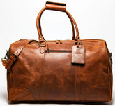 Tourist 60L Leather Duffel Bag Brown