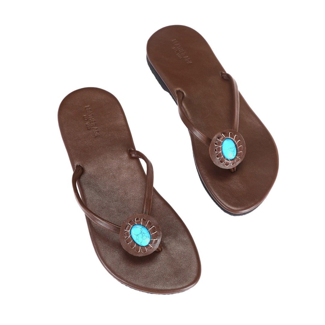 Larimar Gemstone Slippers