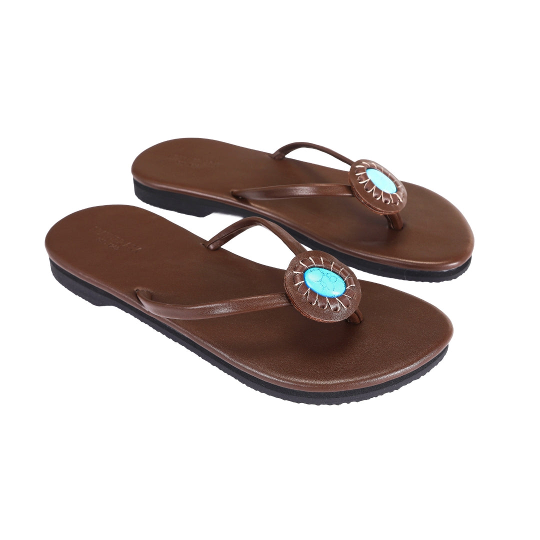 Larimar Gemstone Slippers