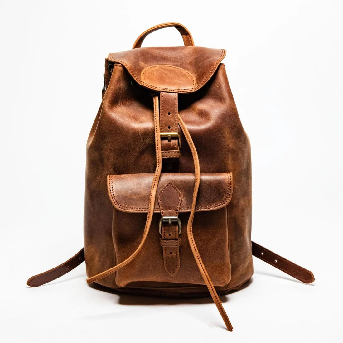 City Leather Backpack Brown 2.0