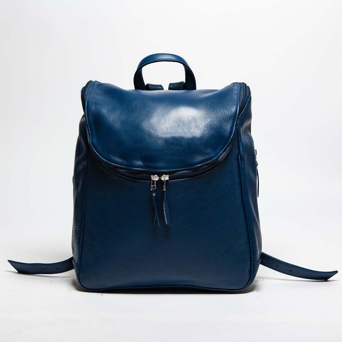 Kelly Leather Backpack Blue