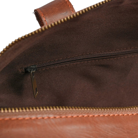 Full-Grain Cowhide Premium Pull-Up Leather Duffle Bag Weekender Bag |Camel Brown