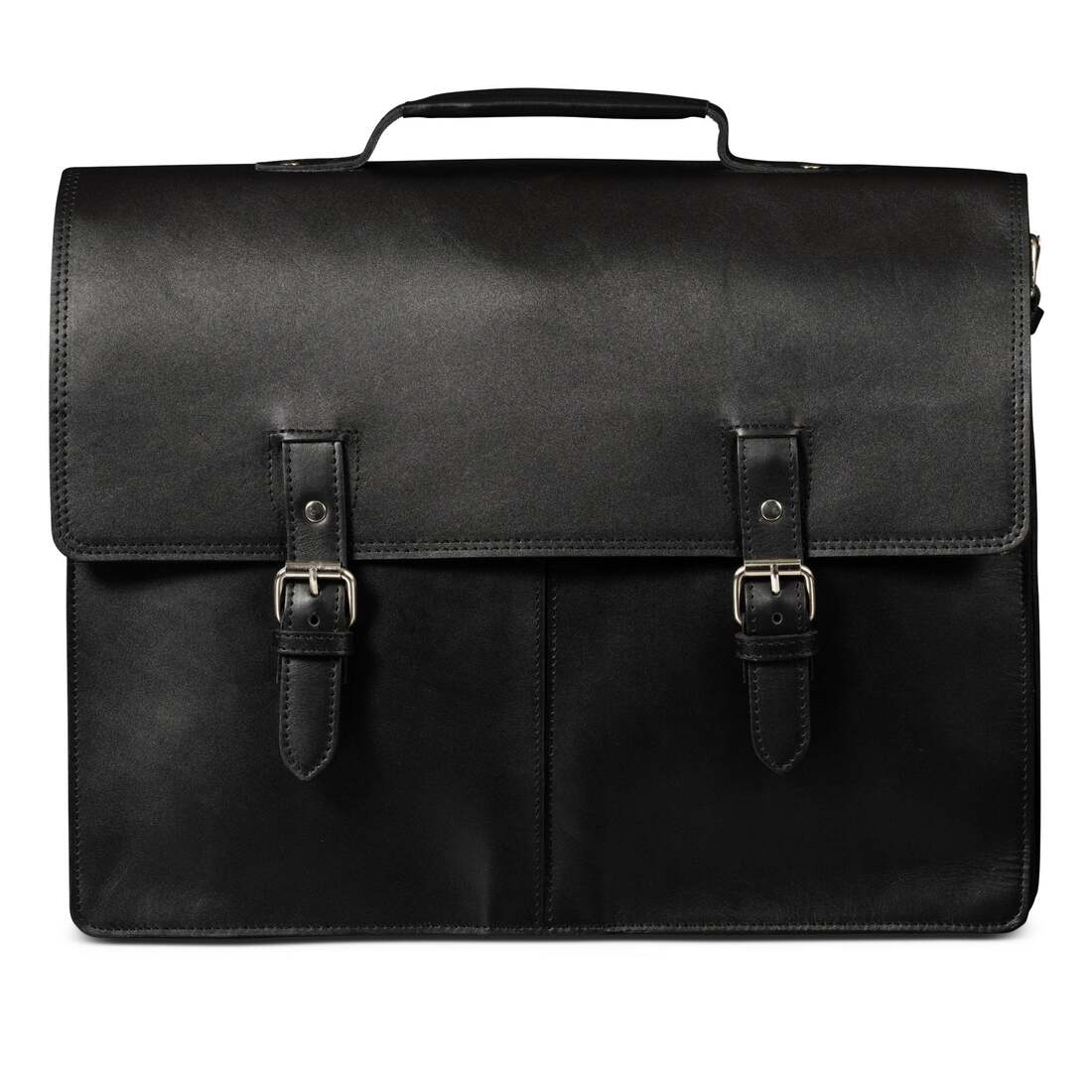 complete Leather Briefcase Black 17 inch.