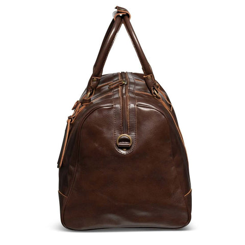 Tourist 50L Leather Duffel Antique Brown