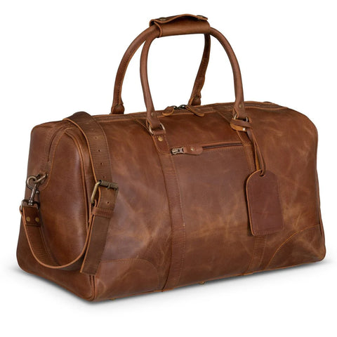 Tourist 50L Leather Duffel Saddle Brown