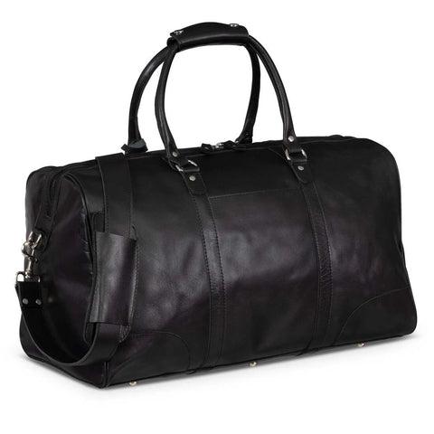 Tourist 50L Leather Duffel black