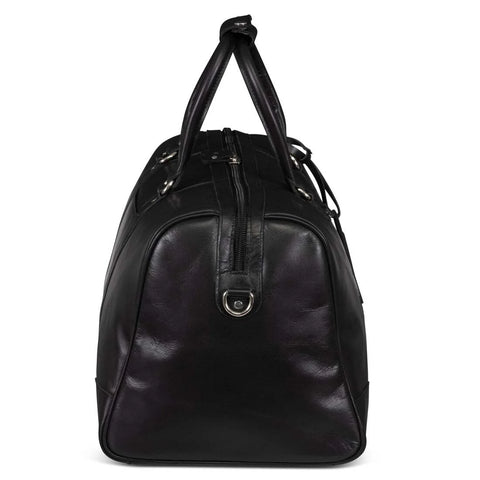 Tourist 50L Leather Duffel black