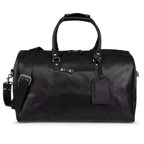Tourist 50L Leather Duffel black