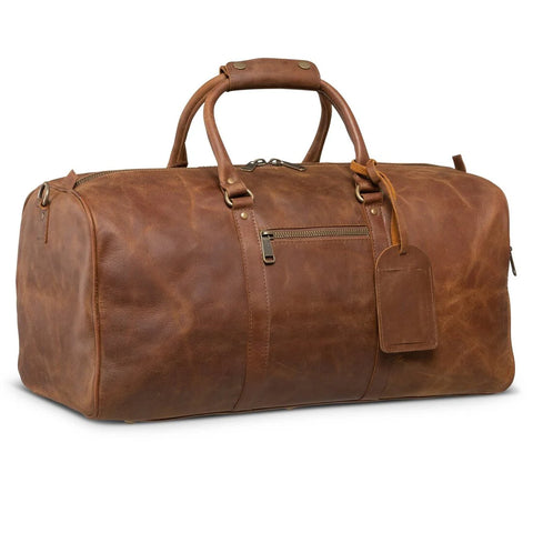 Tourist 45L Leather Duffel bag saddle brown