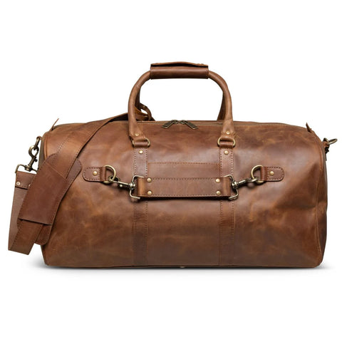 Tourist 45L Leather Duffel bag saddle brown