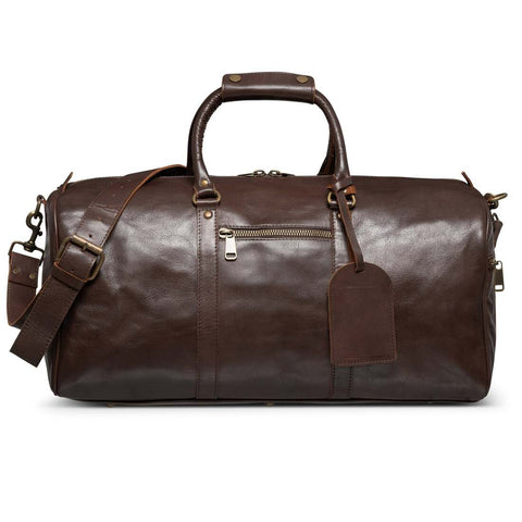 Tourist 45L Leather Duffel Antique Brown
