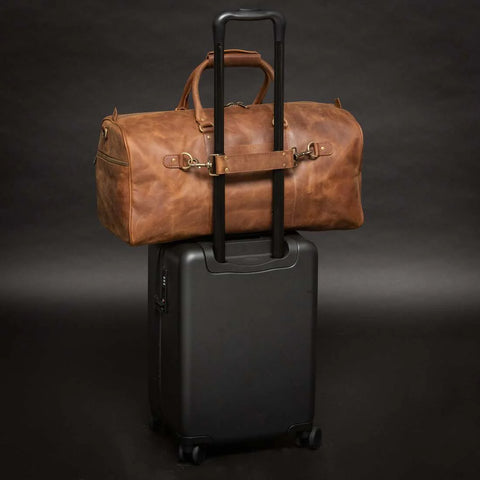 Tourist 45L Leather Duffel bag saddle brown