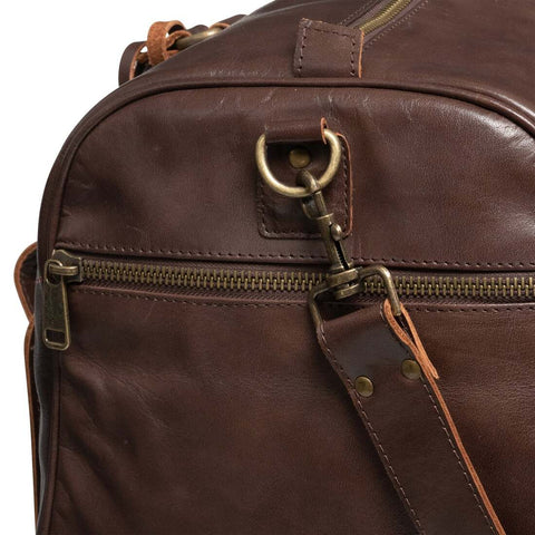 Tourist 45L Leather Duffel Antique Brown