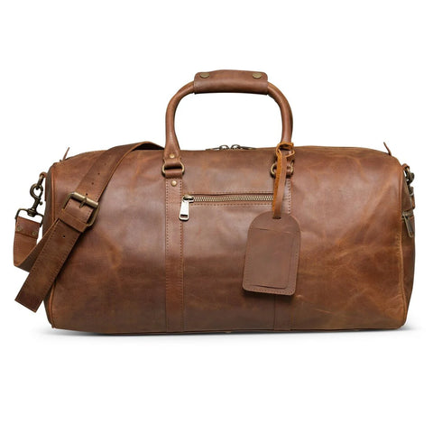 Tourist 45L Leather Duffel bag saddle brown