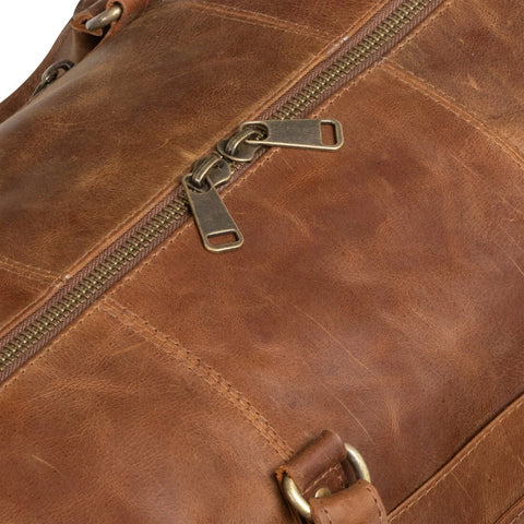 Tourist 45L Leather Duffel bag saddle brown
