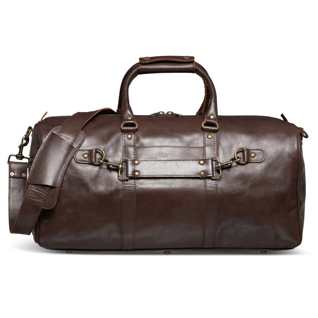 Tourist 45L Leather Duffel Antique Brown