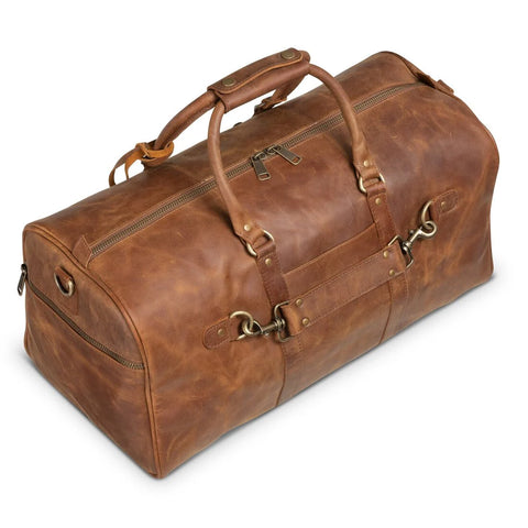 Tourist 45L Leather Duffel bag saddle brown
