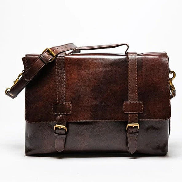 Urban Leather Messenger Antique Brown 14 inch.